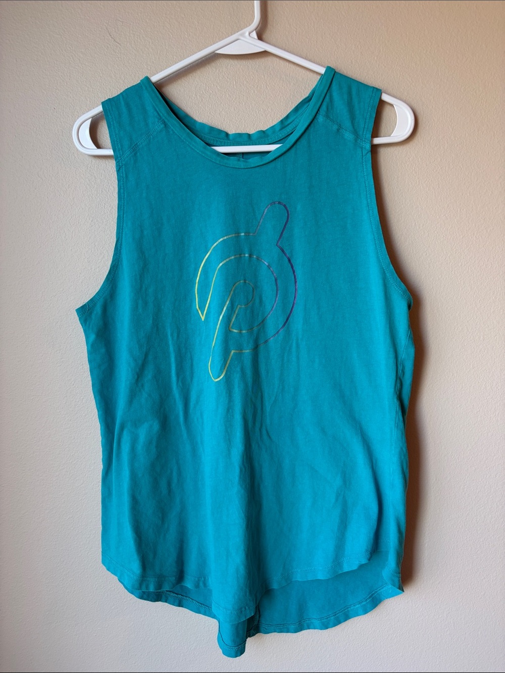 Peloton Teal Sleeveless Logo Tank